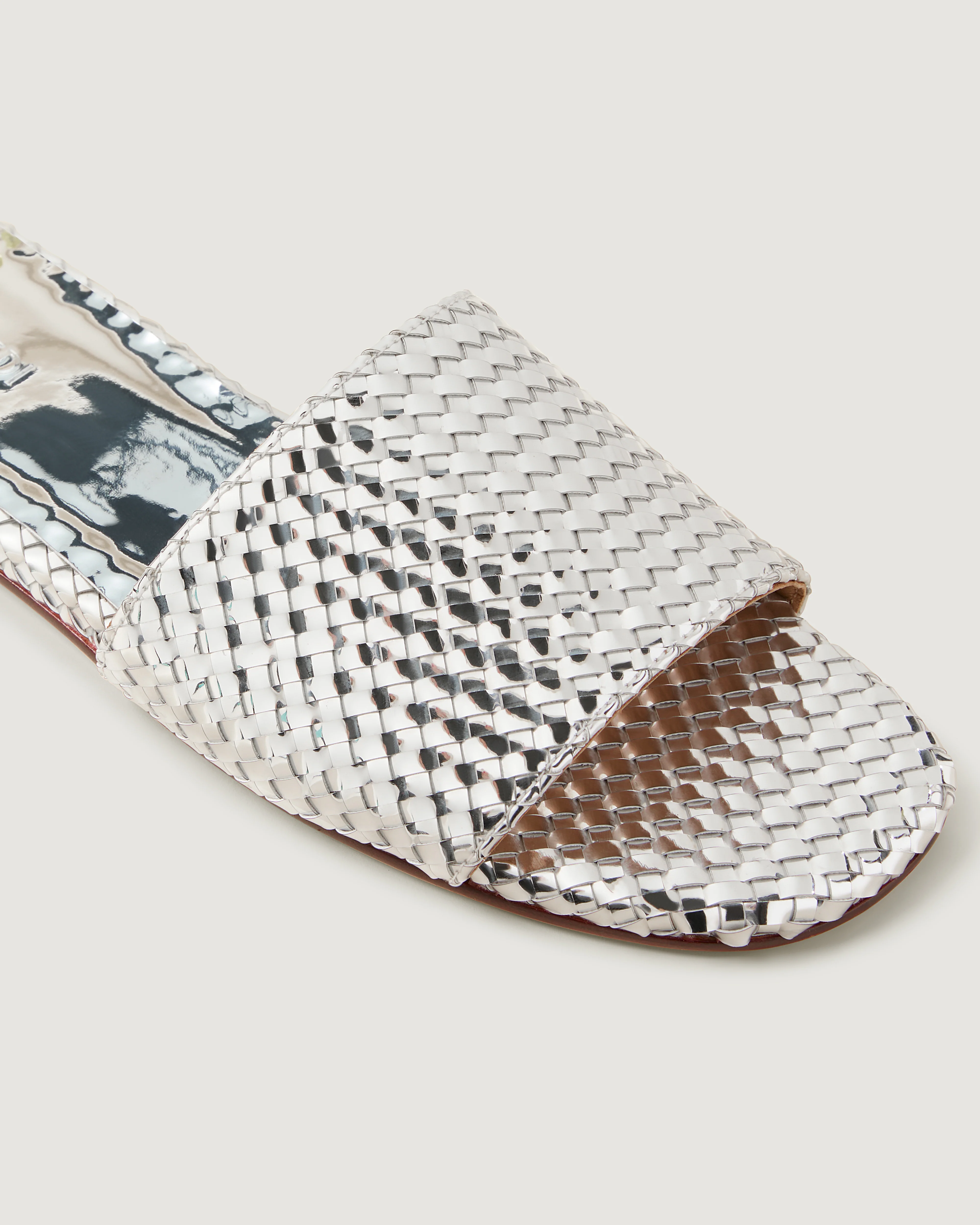 St. Barths Slide Metallic | Silver - Image 2