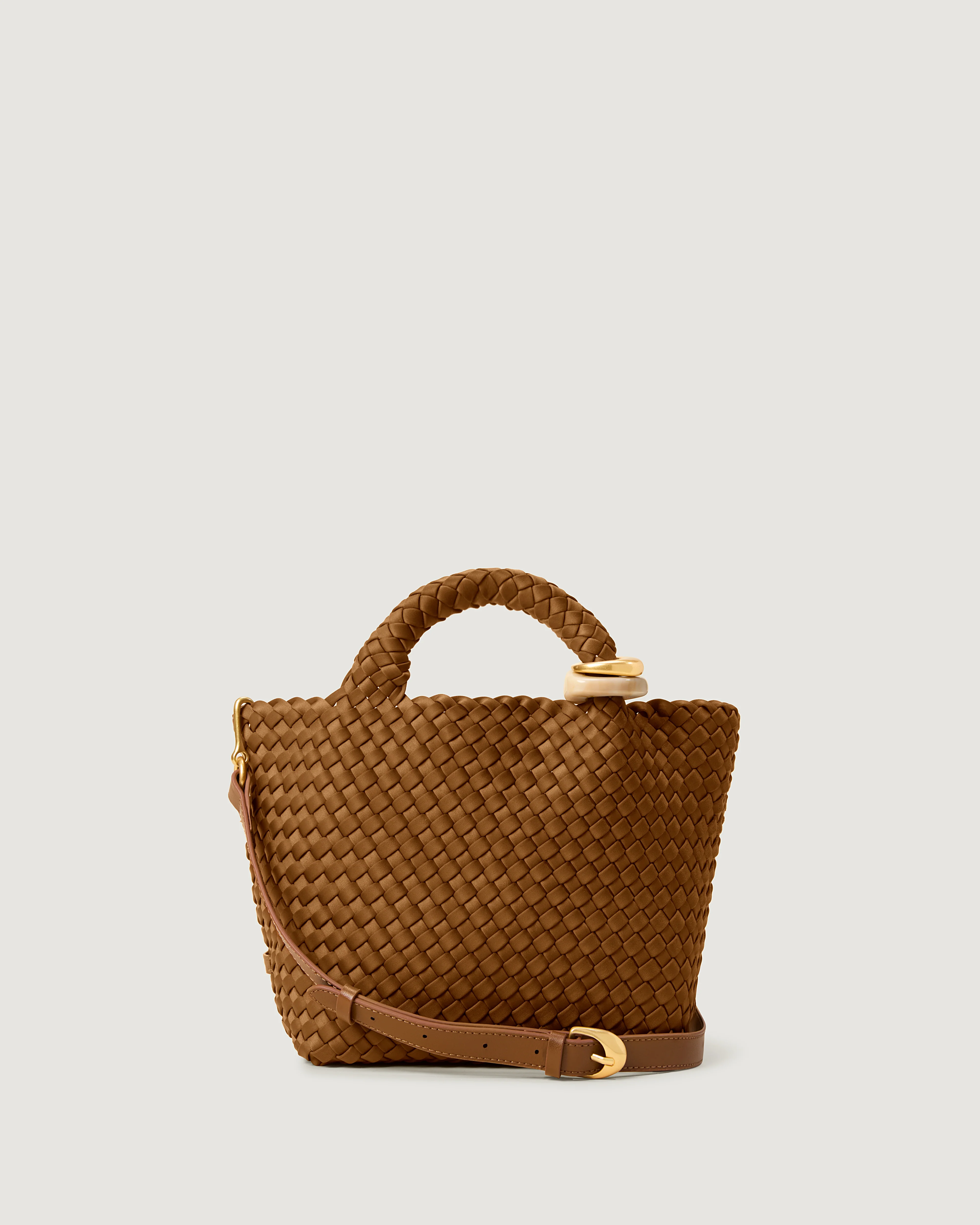 St. Barths Small Tote Beads | Teak