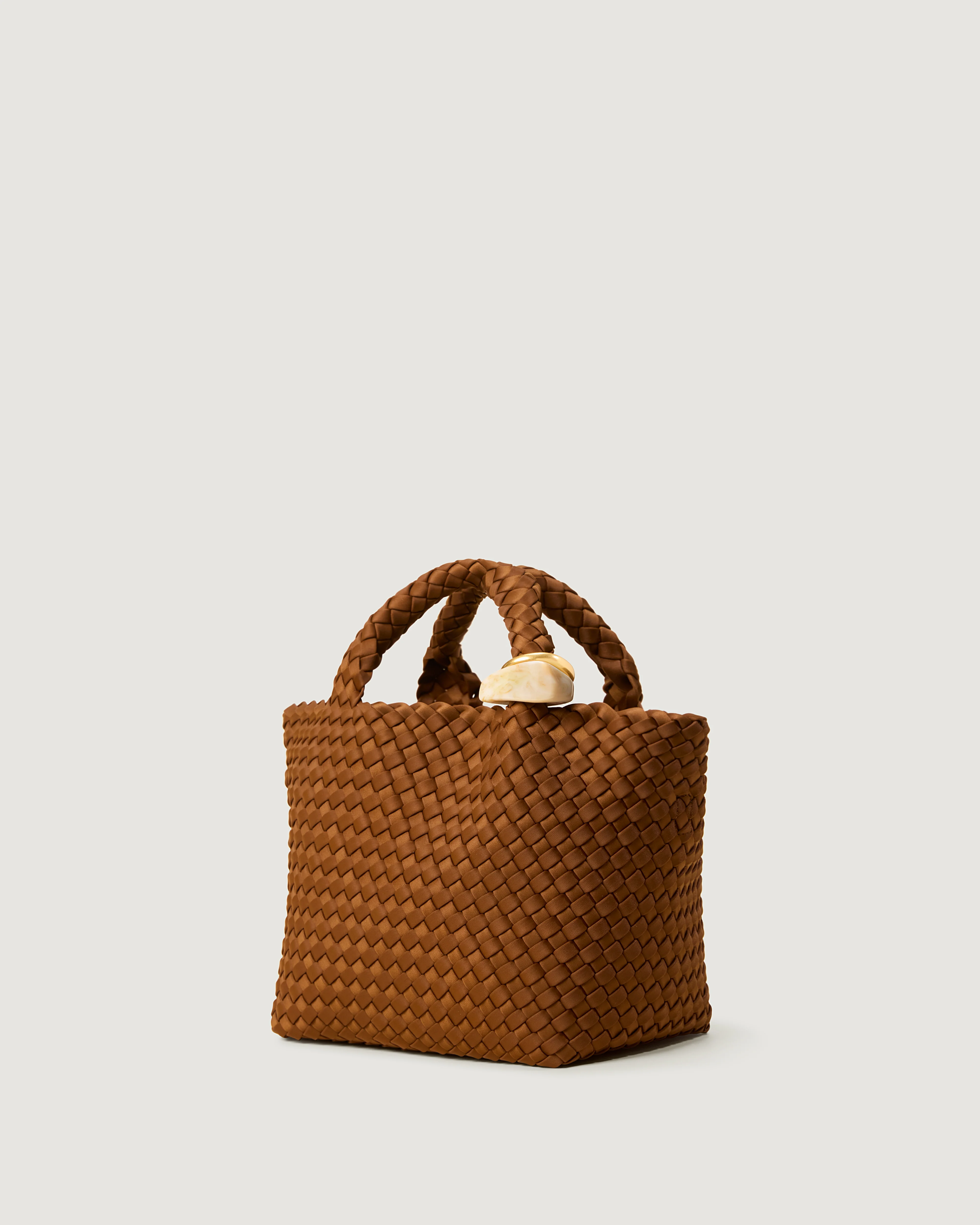 St. Barths Small Tote Beads | Teak - Image 4