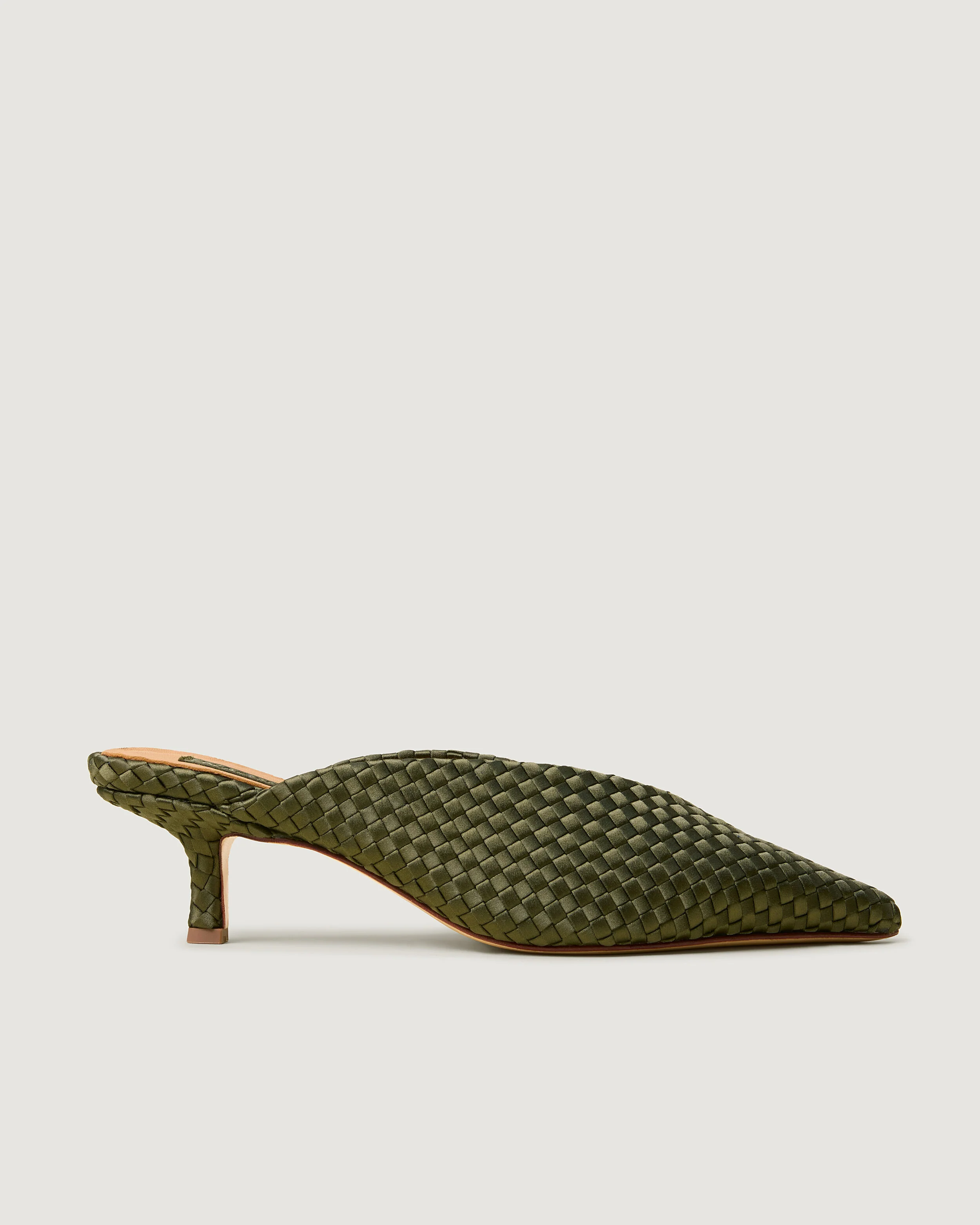 Strada Kitten Heel Satin | Juniper